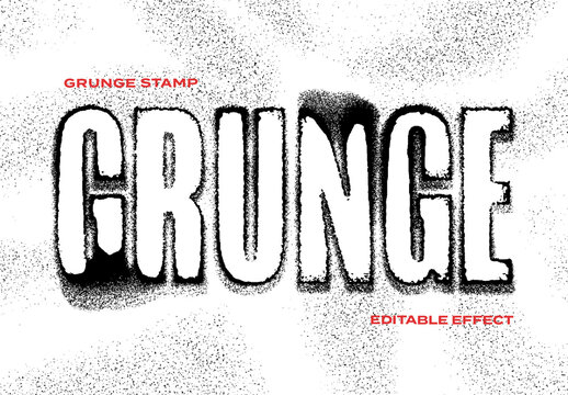 Distressed Outline Grunge Stamp Text Effect