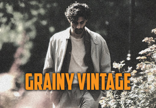 Editorial Grainy Vintage Print Photo Effect
