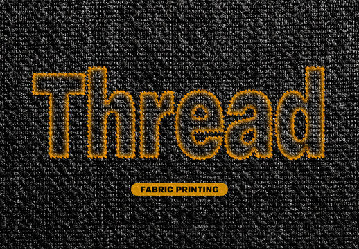 Fabric Printing Text Effect