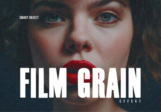 Film Grain Print Effect Mockup
