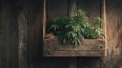 Modern Interior Decoration with Wooden Plant Box / 木製プランターのあるモダンなインテリア装飾