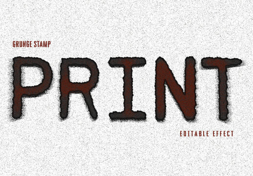 Grainy Grunge Stamp Text Effect