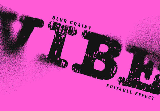 Grunge Blur Grainy Text Effect