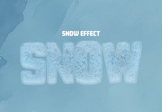 Ice Cracked Snow Text Effect
