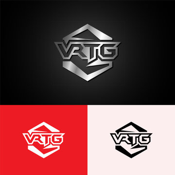 letter VRTG emblem monogram logo