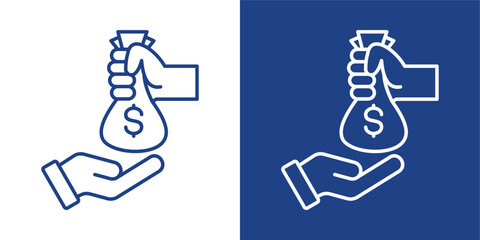 Corruption Blue And White Icon Style Collection