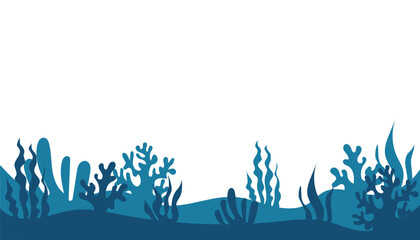Underwater Coral Reef Silhouette Illustration  © blueciz