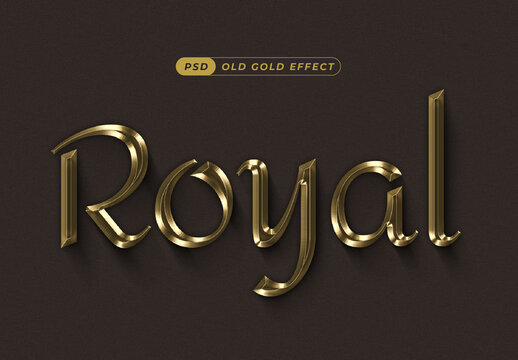 Old Gold Text Effect