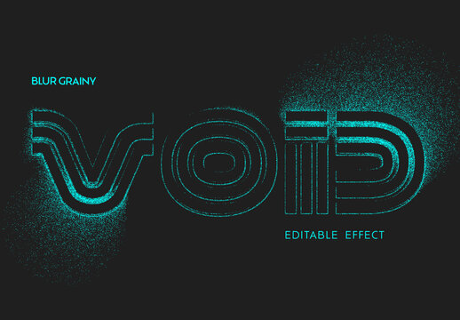 Outline Grainy Blur Text Effect