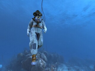 潜水士　3DCGレンダリング