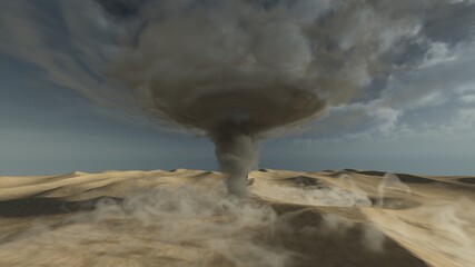 竜巻　3DCGレンダリング