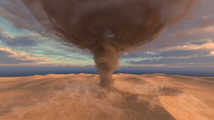 竜巻　3DCGレンダリング