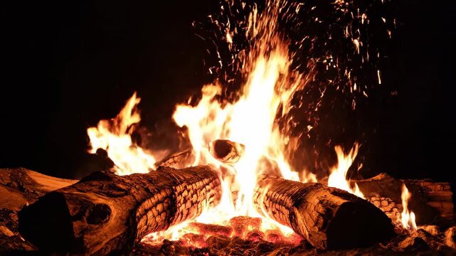 Relaxing Bonfire Ambience | Crackling Flames & Soothing Sparks for Sleep & Focus