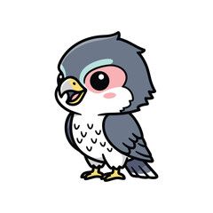 Cute cartoon owl mascot character smiling isolated on white background vector illustration