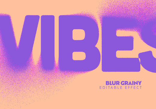 Powder Grainy Blur Text Effect