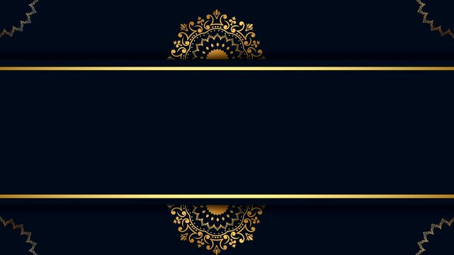 Navy and gold floral design with a central banner, great for invitations, cards, stationery, and elegant event decor.