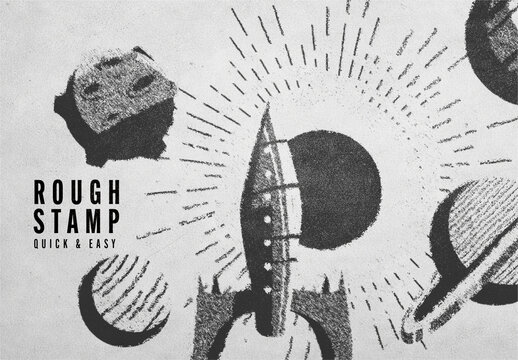 Rough Stamp Effect Mockup
