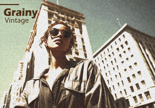 Grainy Vintage Print Photo Effect
