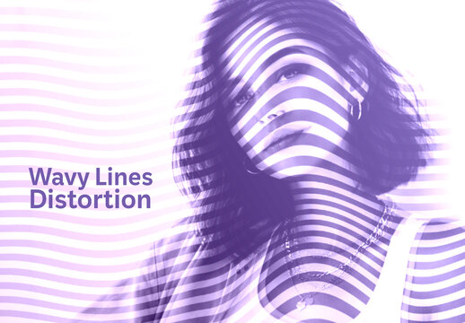 Wavy Lines Distortion Photo Effect