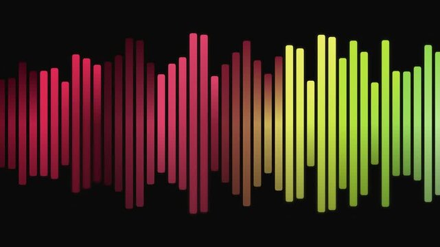 Sound Wave Equalizer Bars with Gradient Colors.