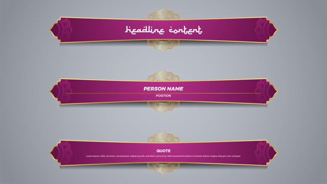 islamic overlay with mandala for broadcast media template