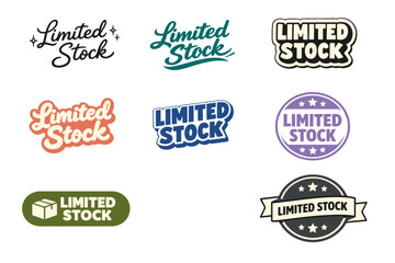 Obraz premium Variety of limited stock logo designs in multiple styles and colors