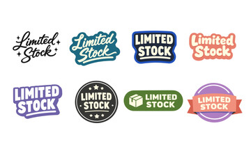 Obraz premium Variety of limited stock labels: assorted colors and styles