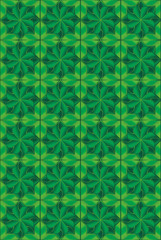 Fototapeta premium seamless pattern with green leaves