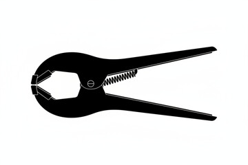 Pliers Icon: A sleek, black silhouette of pliers, a versatile tool, is prominently displayed, showcasing its precision design and utility.