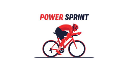 Obraz premium Energetic Cyclist In Dynamic Power Sprint Pose