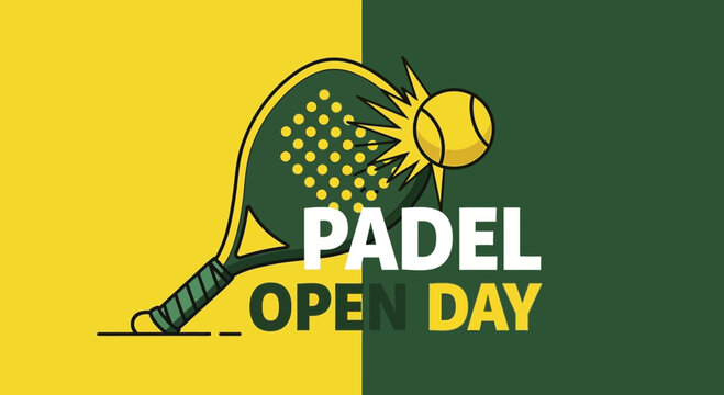Energetic Padel Open Day Sports Event Promotion Graphic Design