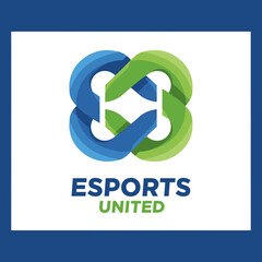 Esports United Gaming Logo With Interlocking Abstract Design