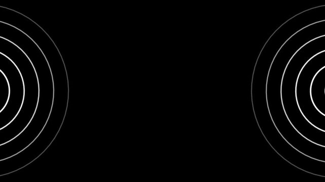 Concept background of sound waves coming from left and right