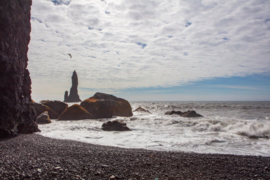 In early February 2026, severe winter storms and extreme erosion have caused significant, possibly temporary, loss of the famous Reynisfjara black sand beach near V&iacute;k in South Iceland,