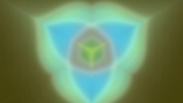 Abstract Geometric Light Patterns Evolving in a Kaleidoscopic Display.