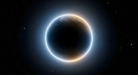 Fototapeta premium Total Solar Eclipse with Luminous Ring.