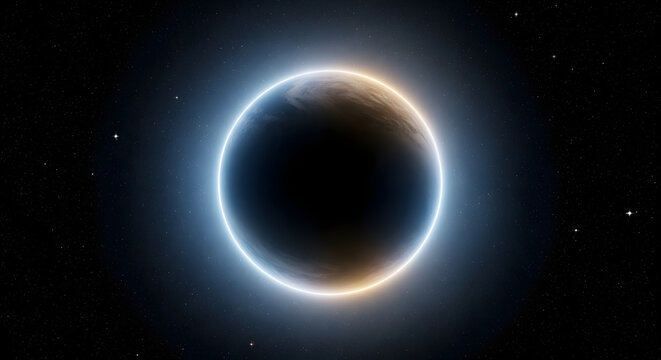 Total Solar Eclipse with Luminous Ring.