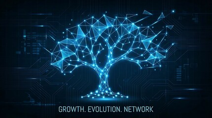 Abstract Digital Tree of Growth and Evolution Network.