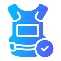 Obraz premium bulletproof vest gradient icon