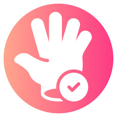 Obraz premium glove gradient icon