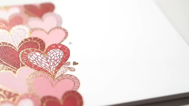 Elegant Heart Background with Intricate Lace Details and a Soft Color Palette, Perfect for Romantic Occasions