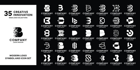 Collections of initial letter B logo design. © Dendika