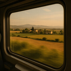 driving through the fields