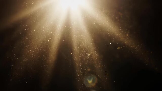 Bright Light Shining Through Dark Space.