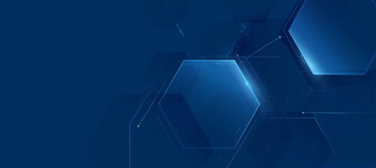 Abstract Technology Background With Data Transaction Network