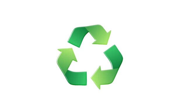 2D Animated Recycle Symbol for Waste Management and Eco Concept Video