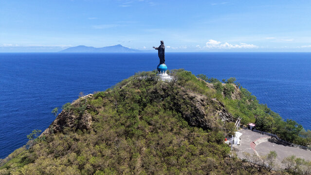  Cristo Rei statue and Atauro Island, Dili, Timor Leste