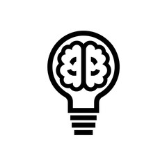Fototapeta premium Brain Inside Light Bulb, Concept of Innovation