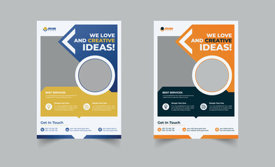 Corporate business flyer poster template design, Corporate Flyer Template Layout