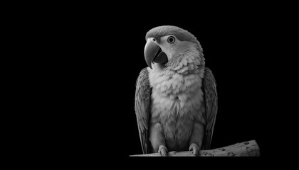 Obraz premium Black and White Parrot